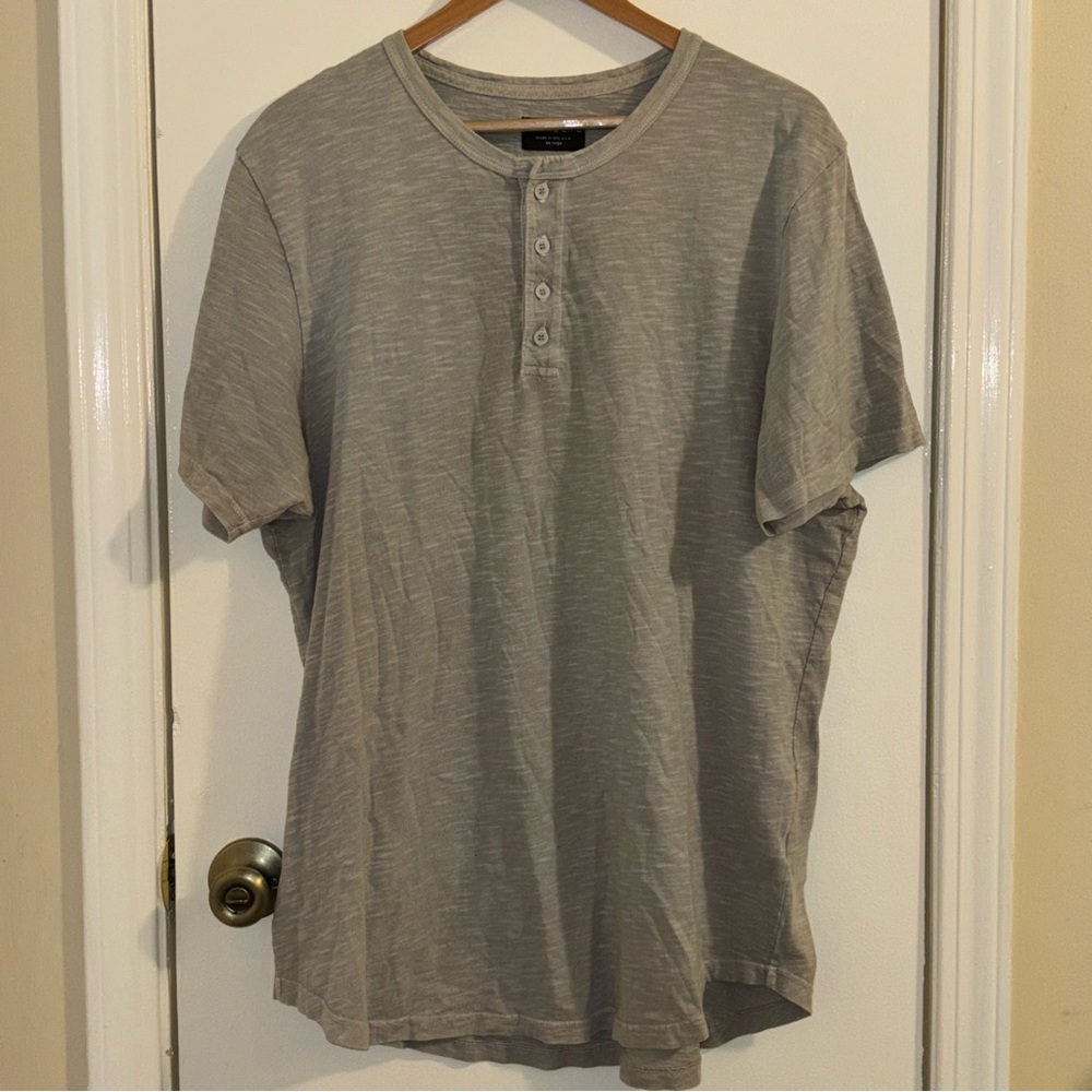 Goodlife Light Gray Short Sleeve Henley